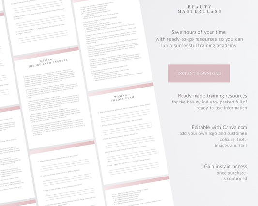 Waxing Editable Theory Exam