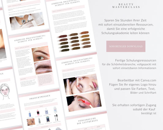 German Airbrush Brow Tint Editable Training Manual