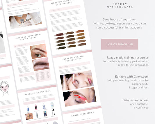 Airbrush Brow Tint Editable Training Manual