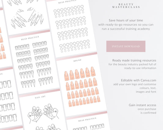 Nail Art & Bead Ratio Editable Worksheets