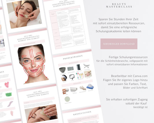 German Gua Sha Facial Editable Training Manual