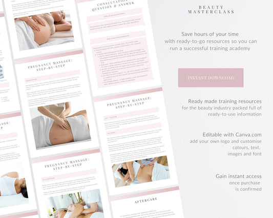 Pregnancy Massage Editable Training Manual