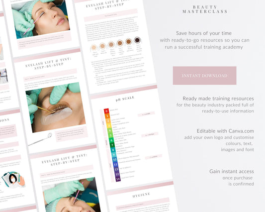 Lash Lift and Tint Editable Training Manual