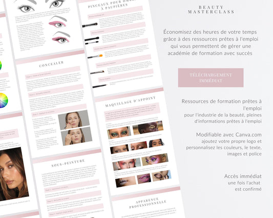 French Makeup Artist Editable Training Manual