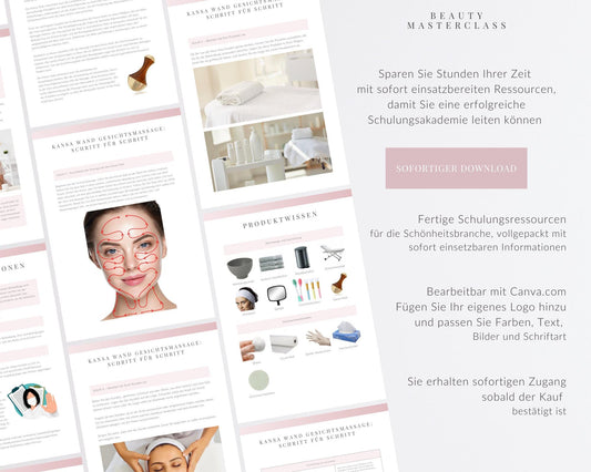 German Kansa Wand Facial Massage Editable Training Manual