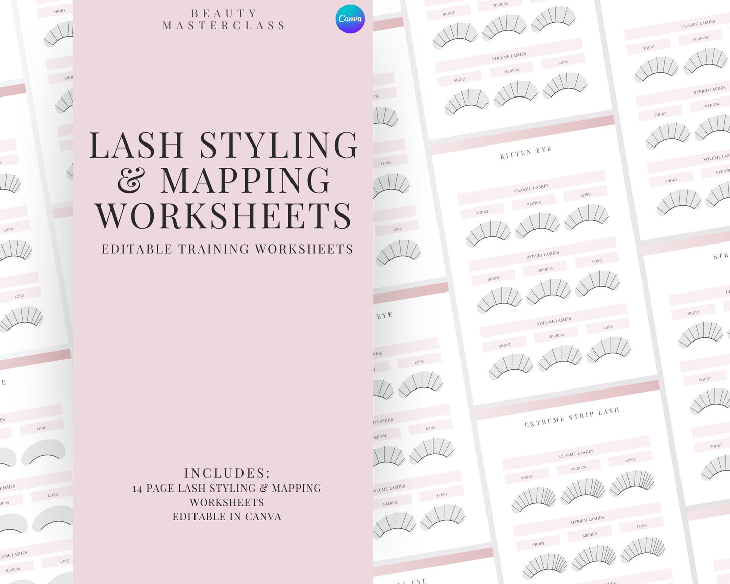 Lash Mapping Editable Worksheets