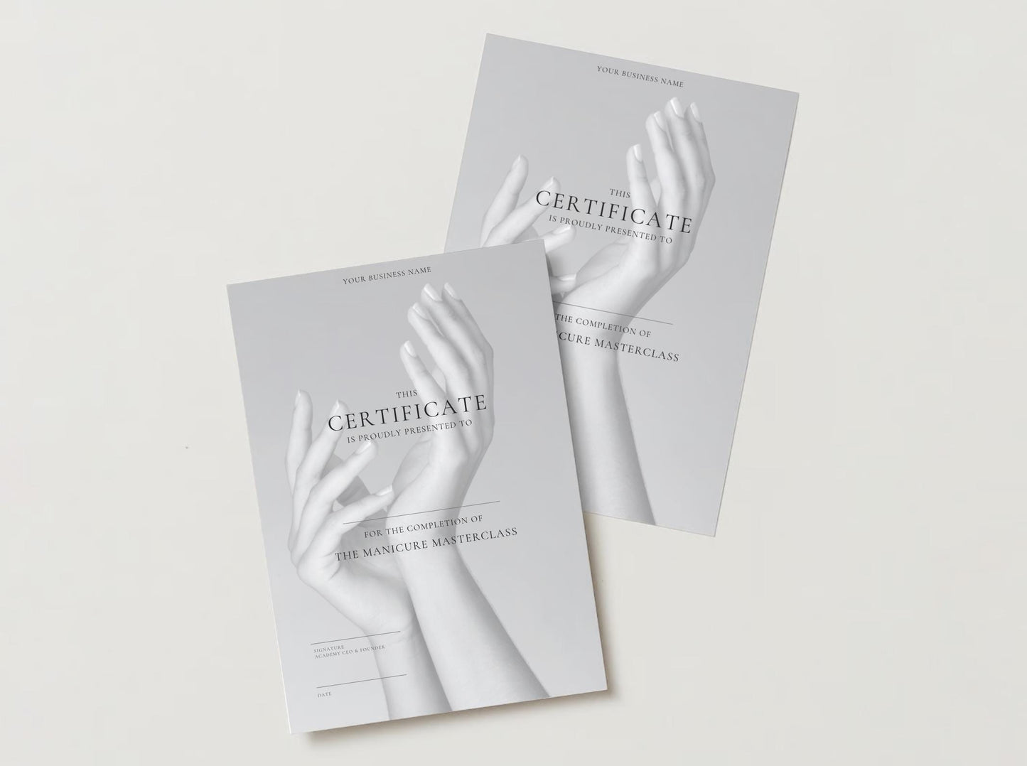Editable Beauty Course Certificate | Canva Template