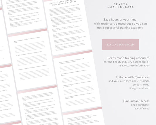 Classic Lash Extension Theory Exam