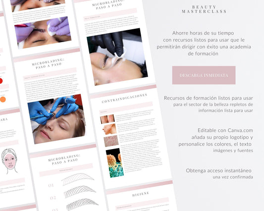 Spanish Microblading Editable Training Manual