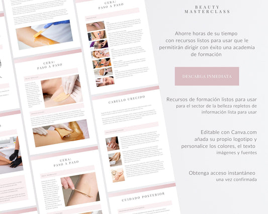 Spanish Waxing Editable Training Manual