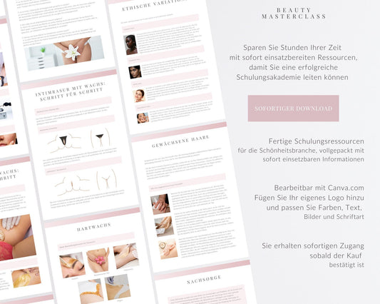 German Intimate Waxing Editable Training Manual
