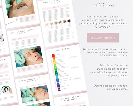 Spanish Lash Lift and Tint Editable Training Manual