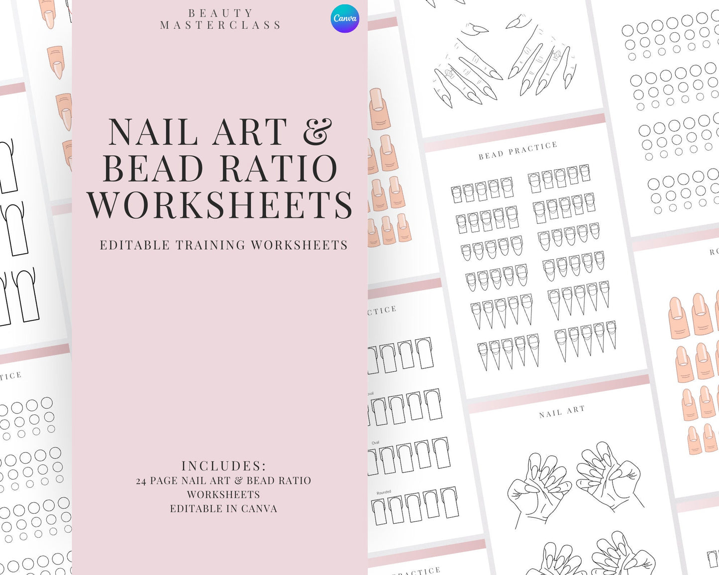 Nail Art & Bead Ratio Editable Worksheets
