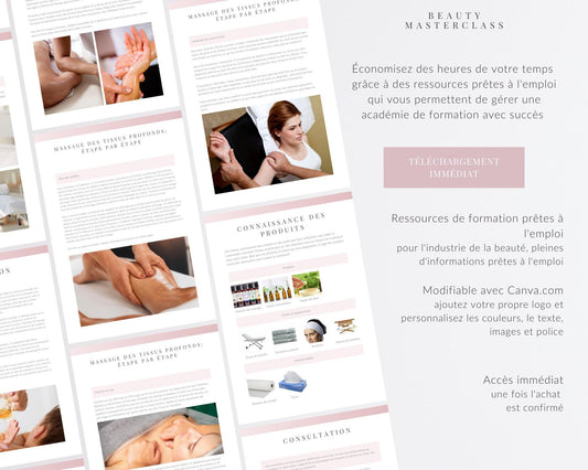 French Deep Tissue Massage Editable Training Manual