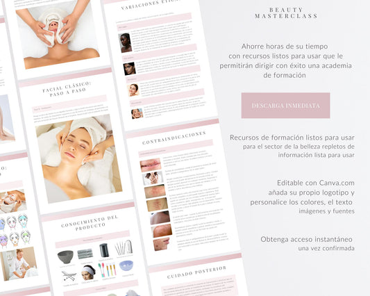 Spanish Classic Facial Editable Training Manual