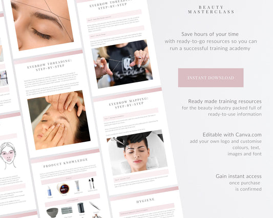 Eyebrow Threading Editable Training Manual