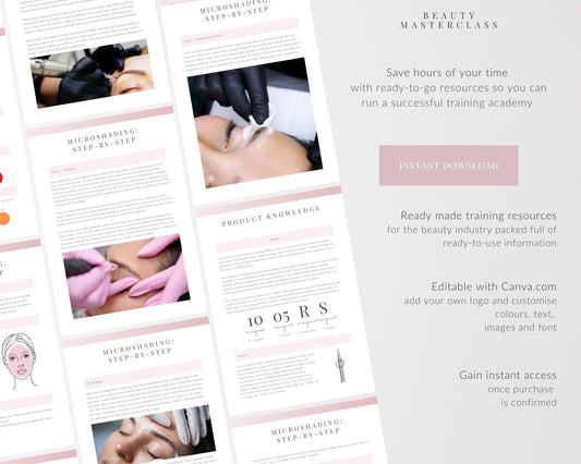 Ombre & Powder Brows Microshading SPMU Editable Training Manual