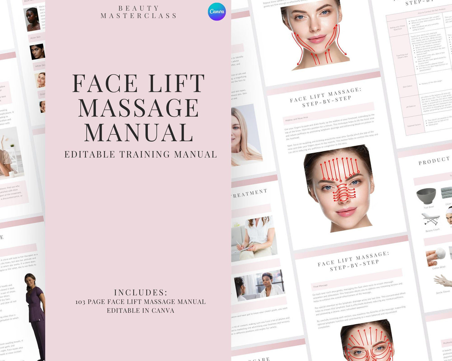 Face Lift Facial Massage Editable Training Manual