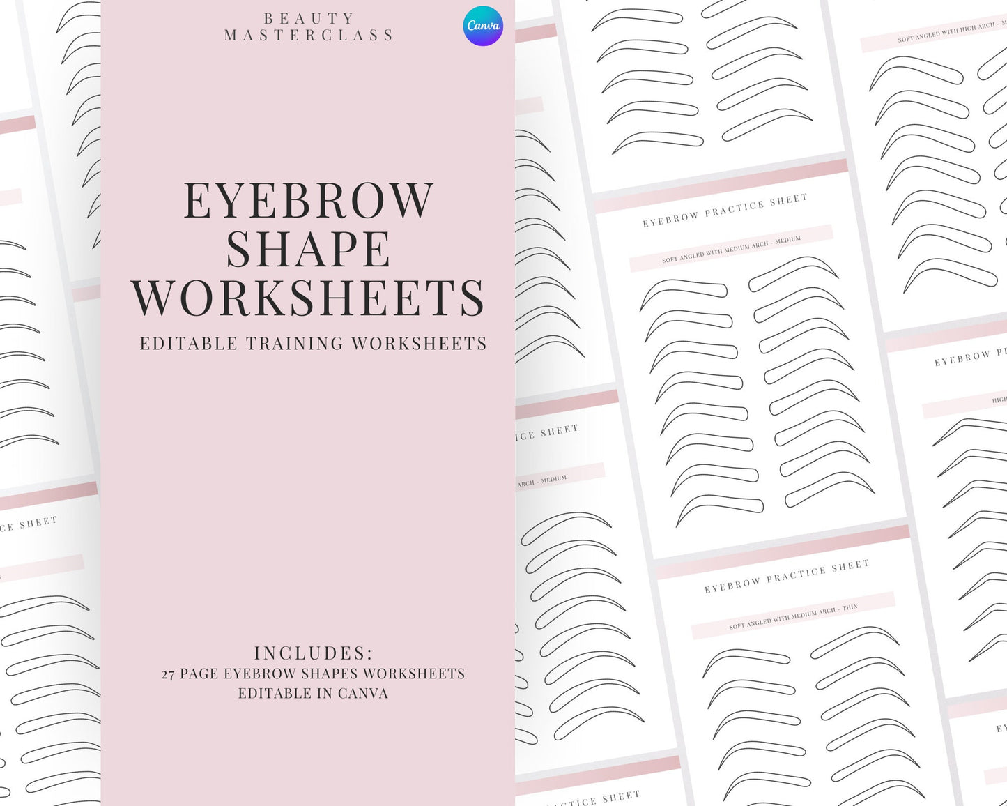 Eyebrow Outline Templates Editable Worksheets