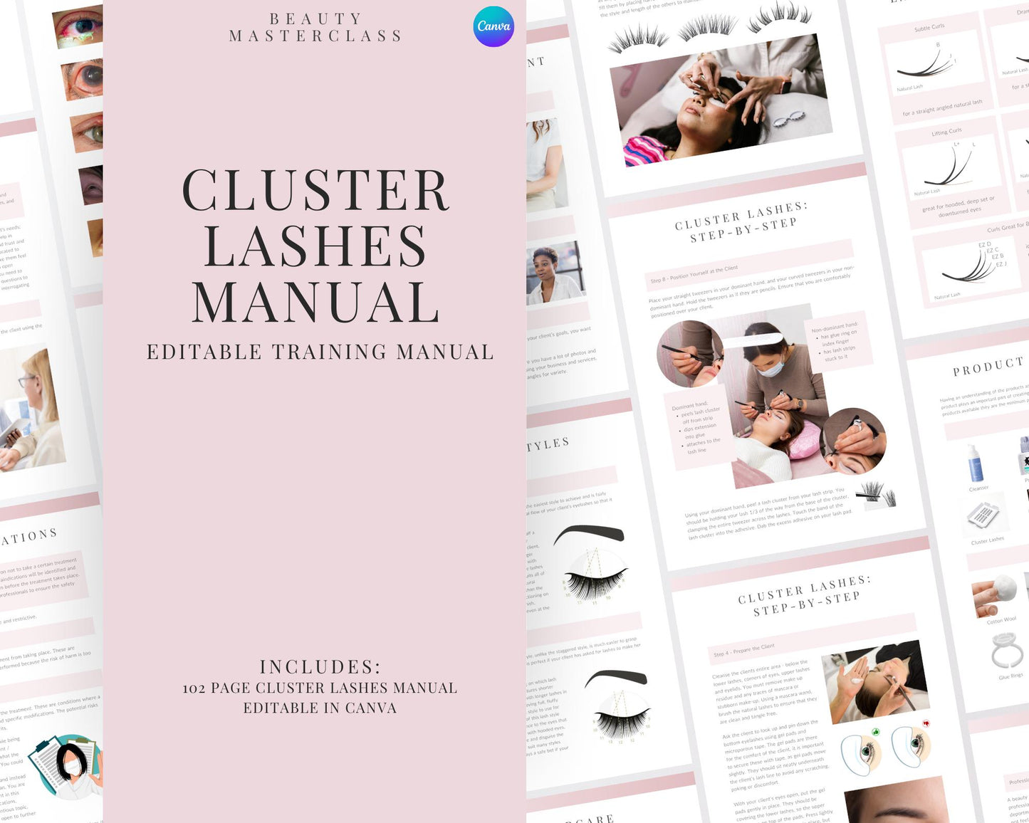 Cluster Lash Extension Editable Training Manual