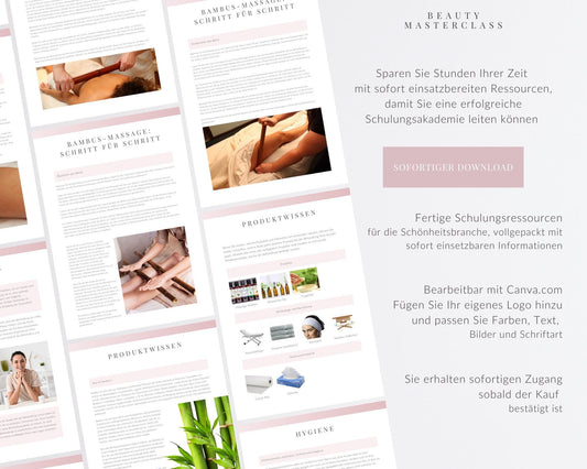 German Bamboo Massage Editable Training Manual