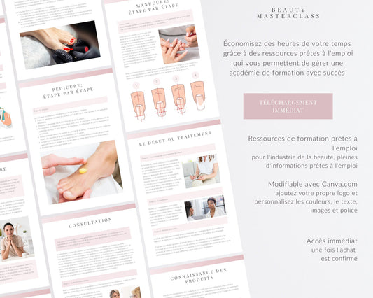 French Manicure & Pedicure Editable Training Manual