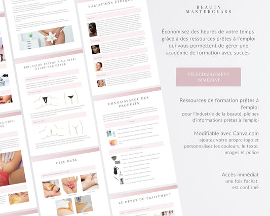 French Intimate Waxing Editable Training Manual