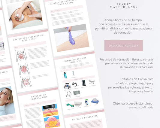 Spanish Ultrasonic Fat Cavitation Editable Training Manual