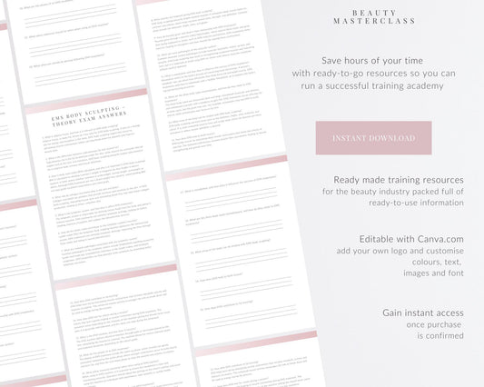 EMS Body Sculpting for Body Contouring Editable Theory Exam