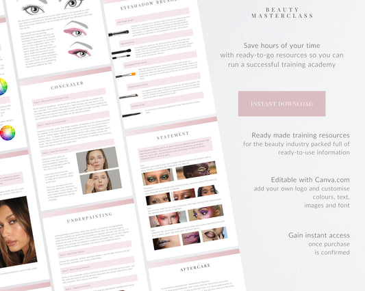 Makeup Artist Editable Training Manual