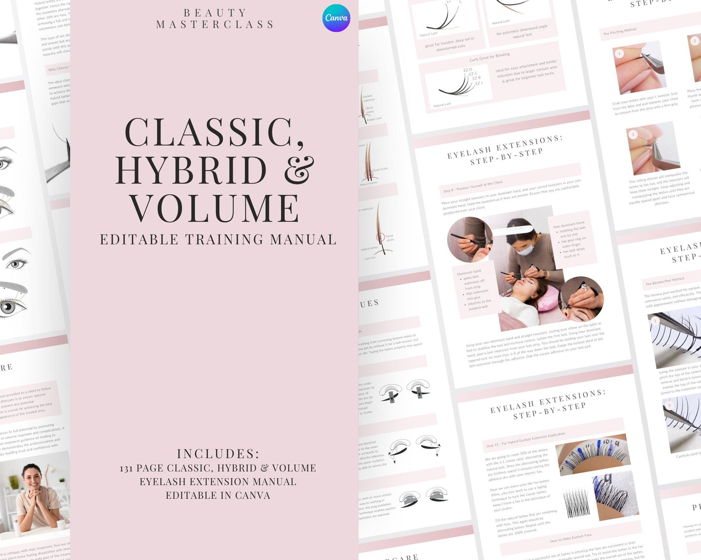 Classic, Hybrid & Volume Eyelash Extension Editable Training Manual