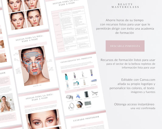 Spanish Microneedling Facial Editable Training Manual