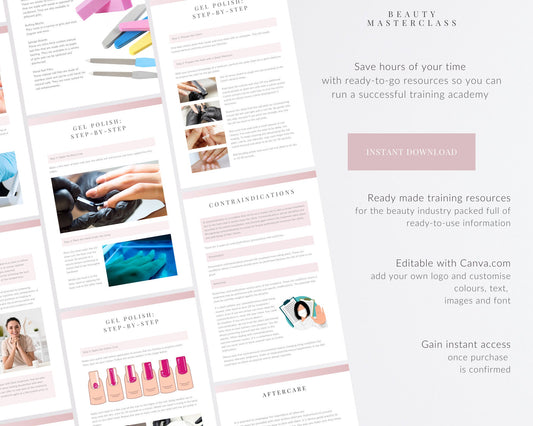 Gel Nail Polish Editable Training Manual