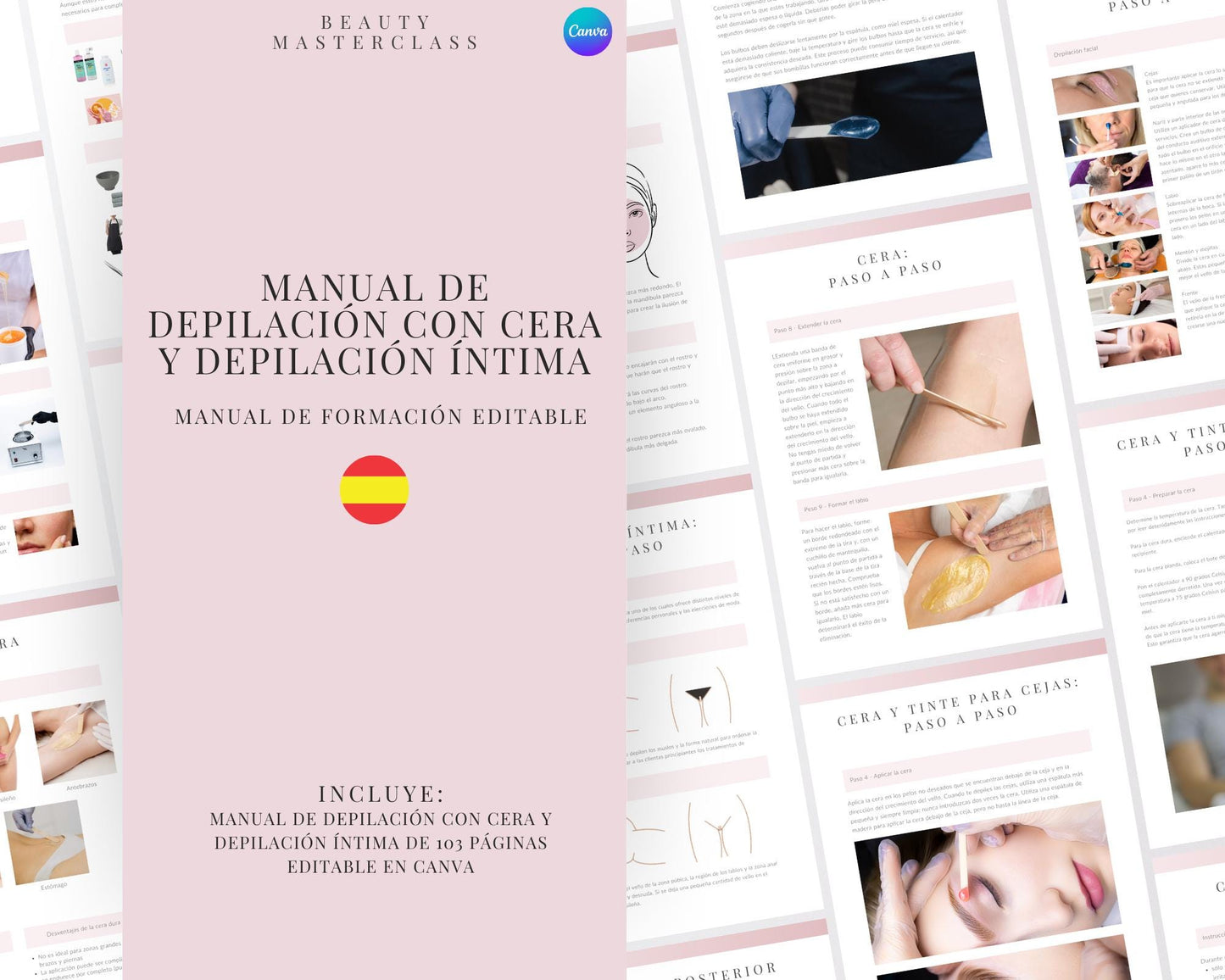Spanish Waxing and Intimate Waxing Editable Training Manual