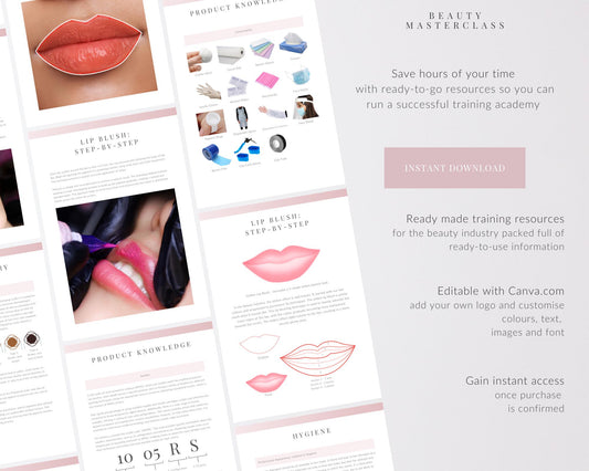 Lip Blush SPMU Editable Training Manual
