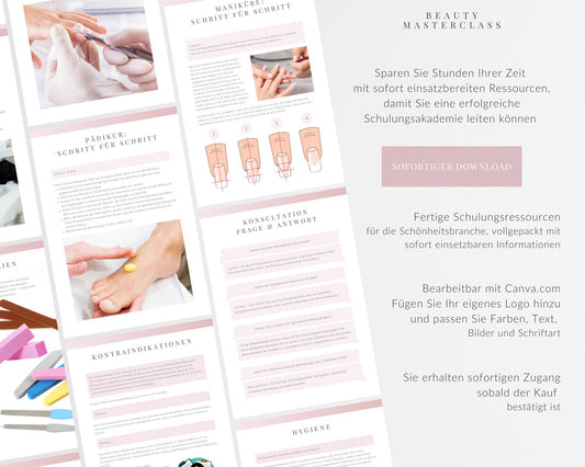 German Manicure & Pedicure Editable Training Manual