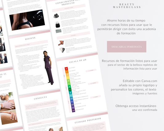 Spanish Spray Tan Editable Editable Training Manual