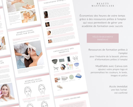 French Dermaplaning Editable Training Manual