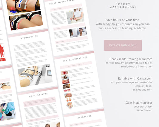 Laser Lipolysis Editable Training Manual for Body Contouring Therapy