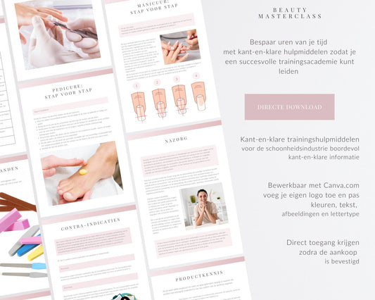 Dutch Manicure & Pedicure Editable Editable Training Manual