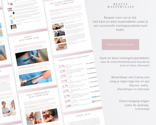 Dutch Gel Nail Extensions Editable Training Manual