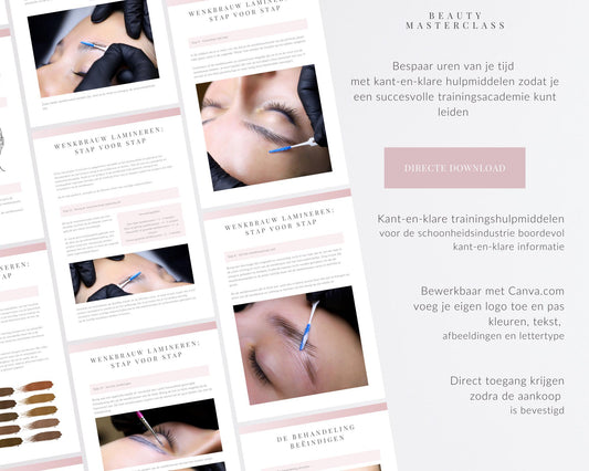 Dutch Brow Lamination and Tint Editable Training Manual