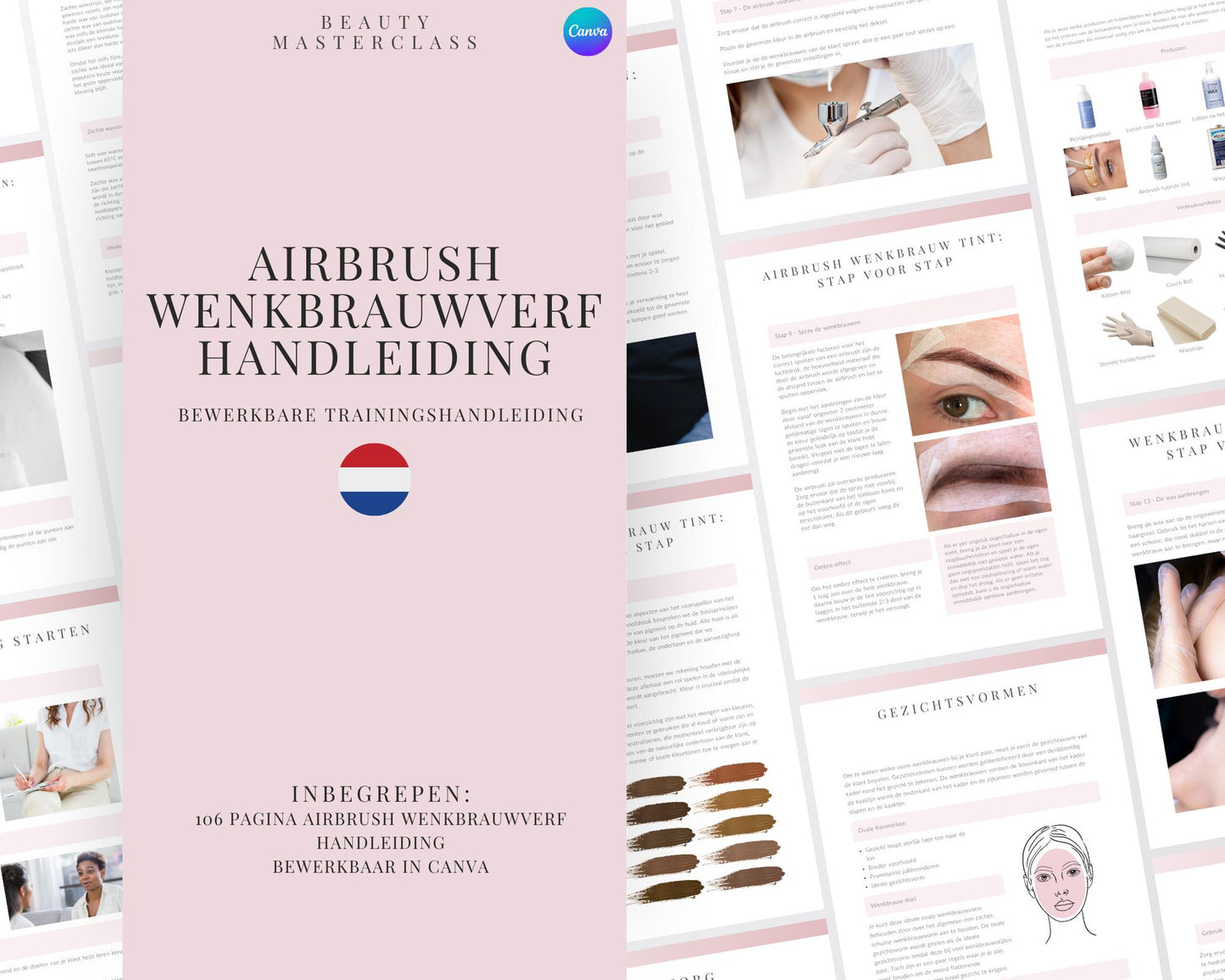 Dutch Airbrush Brow Tint Editable Training Manual