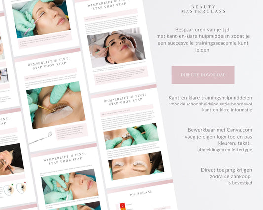 Dutch Eyelash Lift and Tint Editable Training Manual
