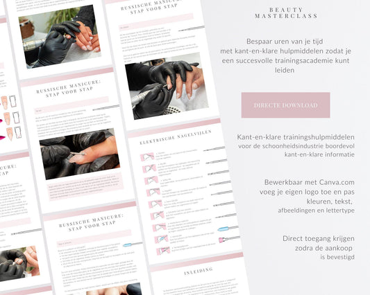 Dutch Russian Manicure Editable Training Manual