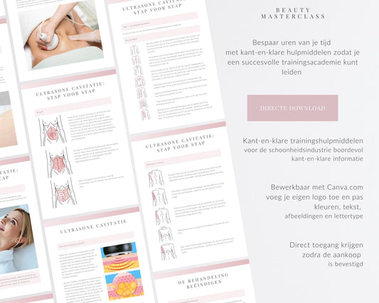 Dutch Ultrasonic Fat Cavitation Editable Training Manual