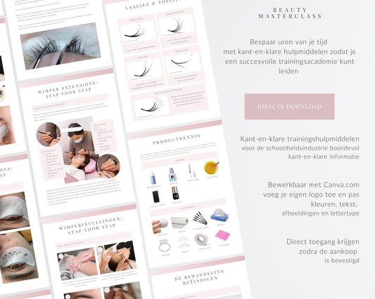 Dutch Classic Lash Extension Editable Training Manual