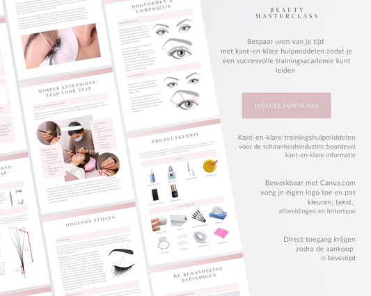 Dutch Hybrid and Volume Lash Extension Editable Training Manual