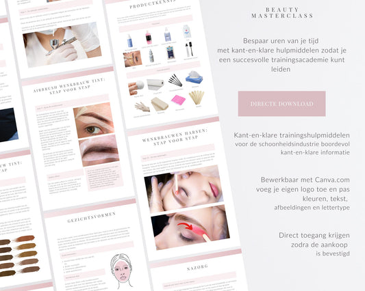 Dutch Airbrush Brow Tint Editable Training Manual