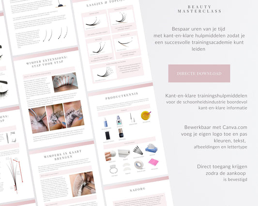 Dutch Classic Hybrid and Volume Lash Extension Editable Training Manual